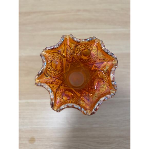 Marigold Carnival Glass Candy Dish VINTAGE - Picture 1 of 6